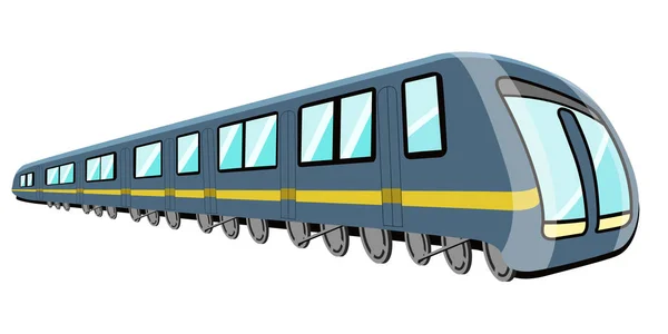 Изолированный мультяшный поезд — стоковый вектор