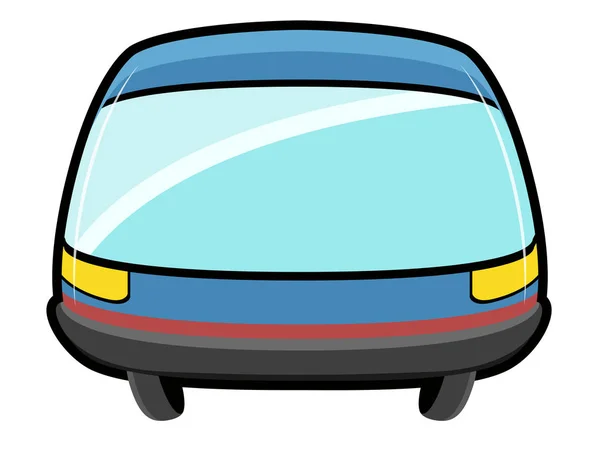 Čelní pohled kreslený autobus — Stockový vektor