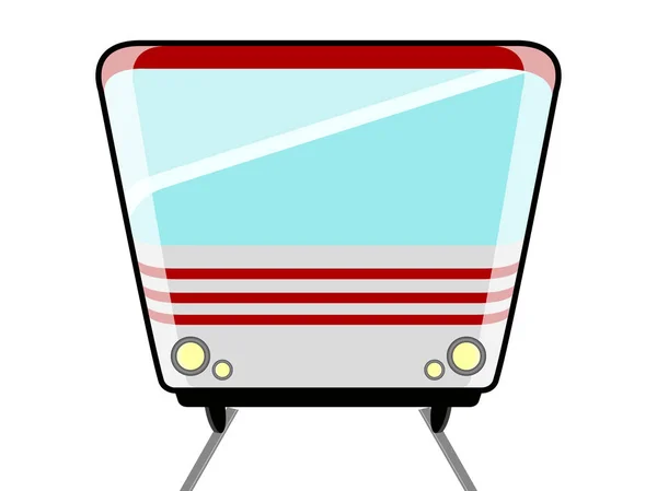 Vista frontal aislada de un tren de dibujos animados — Vector de stock