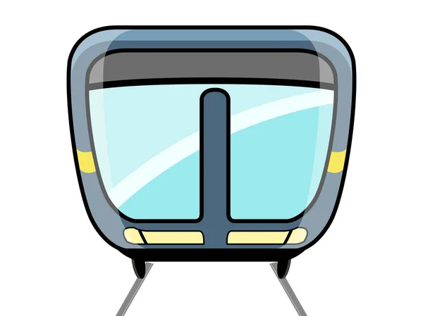 Izolovaný pohled zepředu kreslený vlaku — Stockový vektor