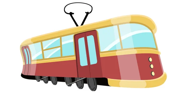 Geïsoleerde komische trolley — Stockvector