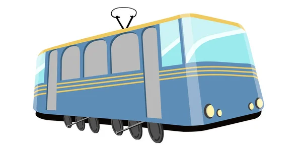 Geïsoleerde komische trolley — Stockvector