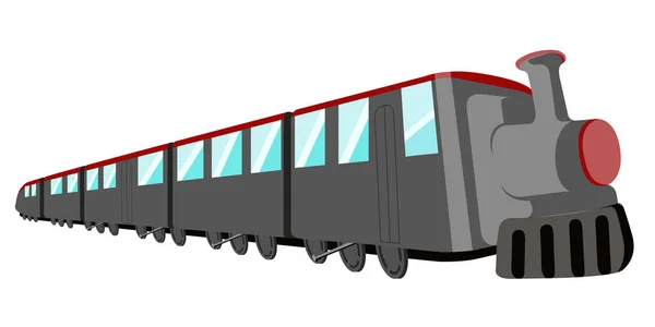 孤立的漫画列车 — 图库矢量图片