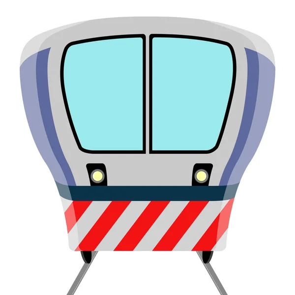 Vista frontale di un treno a fumetti — Vettoriale Stock