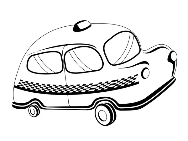 Taxi de dibujos animados aislado — Vector de stock