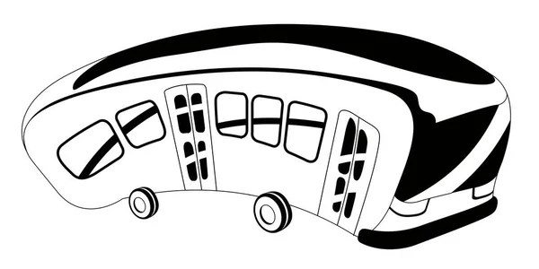 Autobús de dibujos animados aislado — Vector de stock