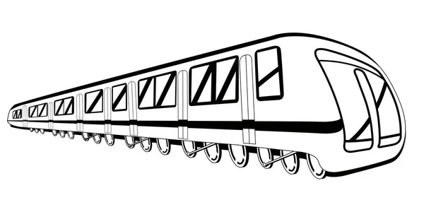 Treno isolato dei cartoni animati — Vettoriale Stock