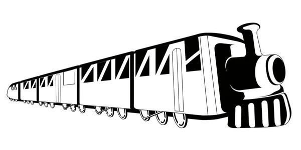 İzole komik tren — Stok Vektör