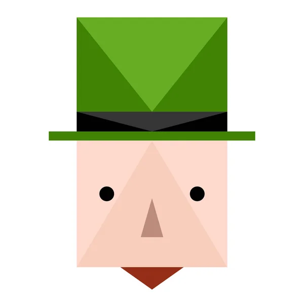 Low poly patrick day elf — Stock Vector