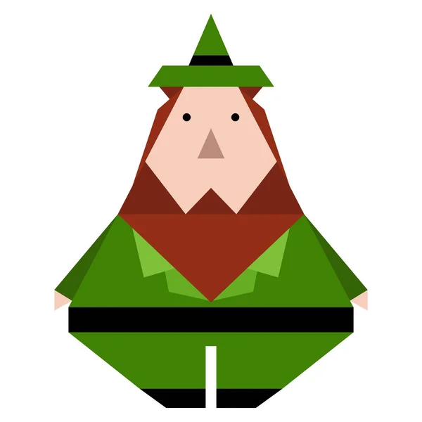 Faible poly patrick jour elfe — Image vectorielle