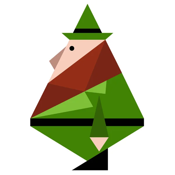 Low poly patrick day elf — Stock Vector