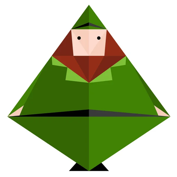 Low poly patrick day elf — Stock Vector