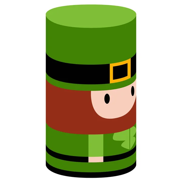 3D gevormde patrick dag elf — Stockvector