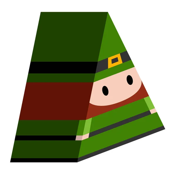 3D-s alakú patrick nap elf — Stock Vector