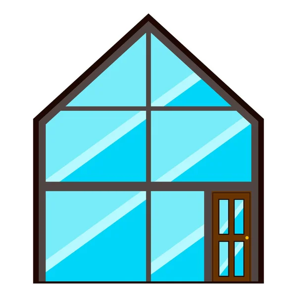 Vista frontal de una casa moderna — Vector de stock