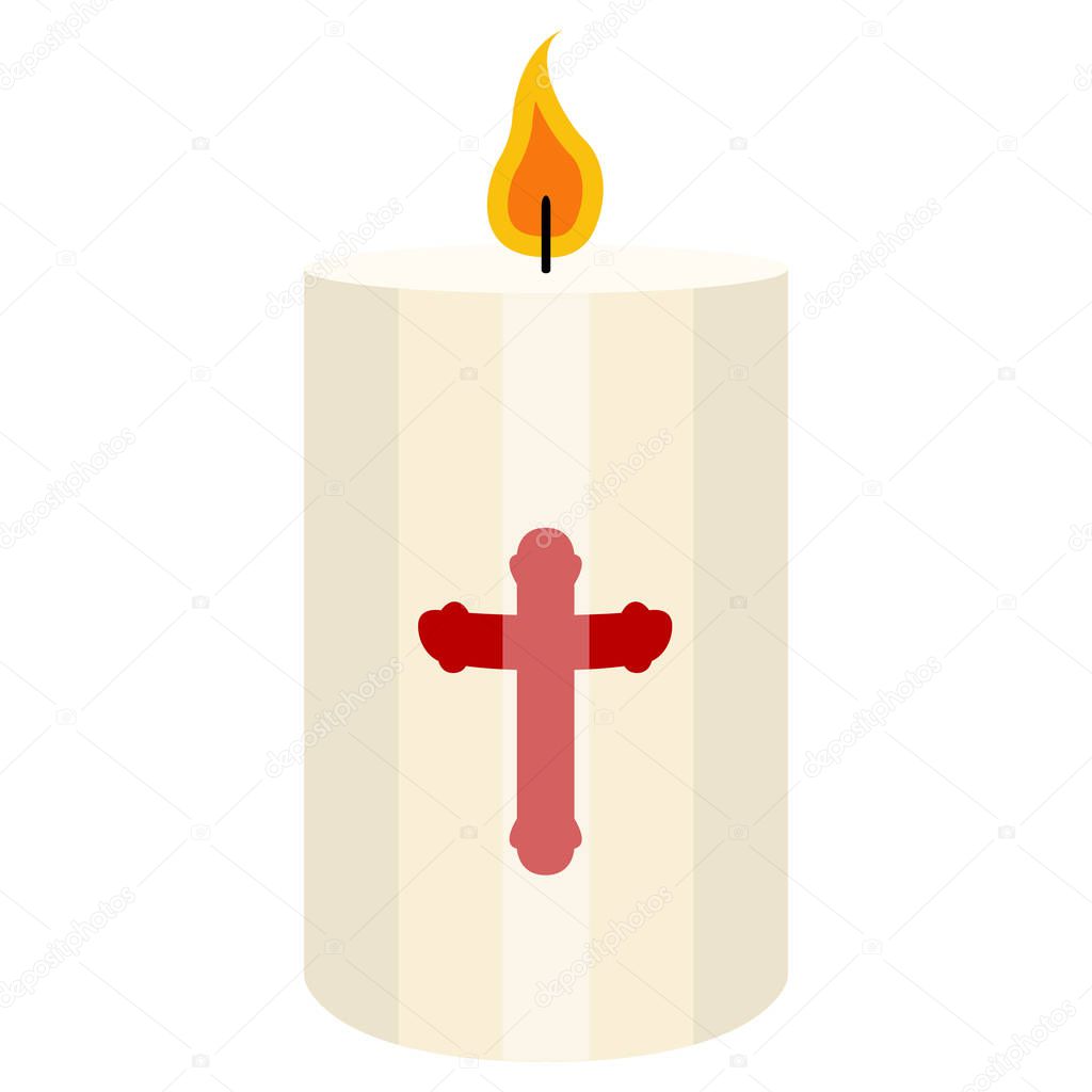 Isolated Paschal candle