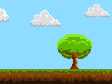 Colored videogame stage clipart