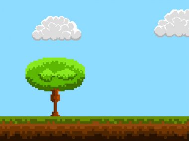 Renkli videogame sahne