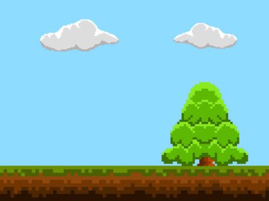 Renkli videogame sahne