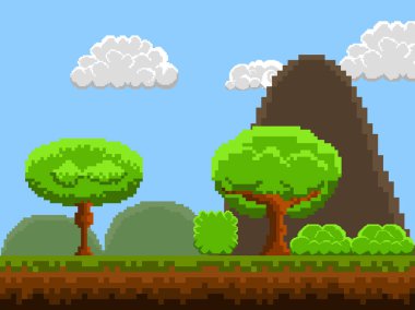 Renkli videogame sahne
