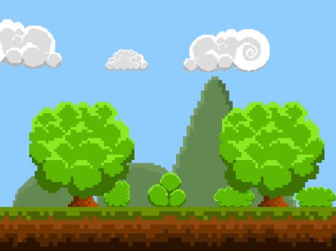 Renkli videogame sahne
