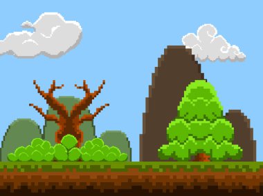 Renkli videogame sahne