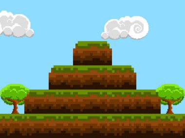 Renkli videogame sahne