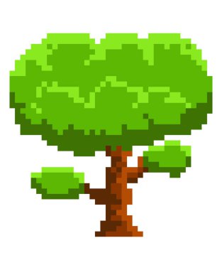 Yalıtılmış piksel ağacı. Videogame