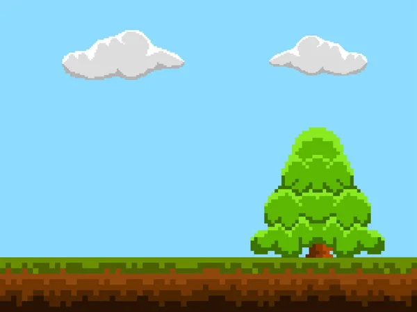 Scène de jeu vidéo coloré — Image vectorielle