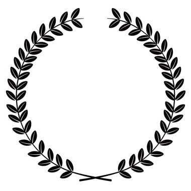 İzole defne çelenk simgesi