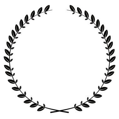 İzole defne çelenk simgesi