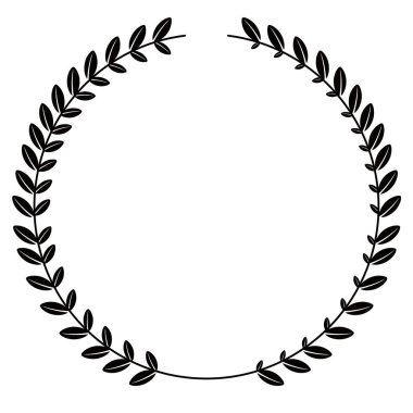 İzole defne çelenk simgesi