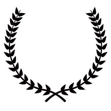 İzole defne çelenk simgesi