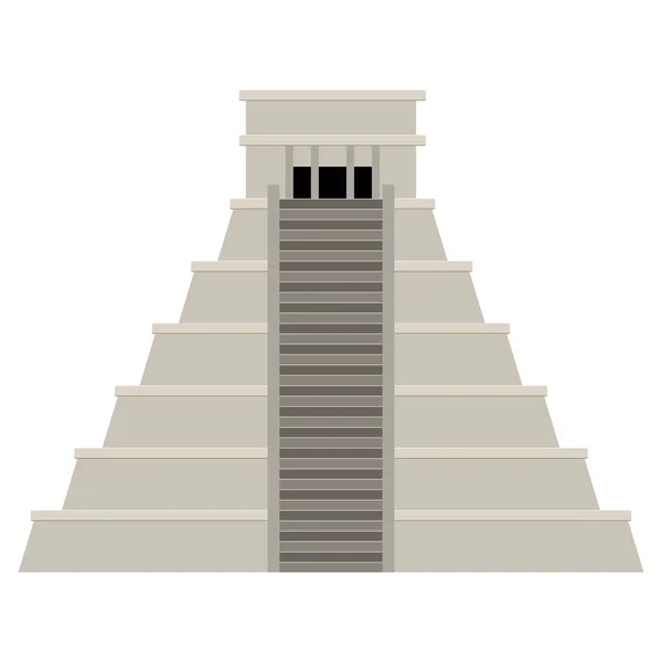 Geïsoleerde Mexicaanse piramide — Stockvector