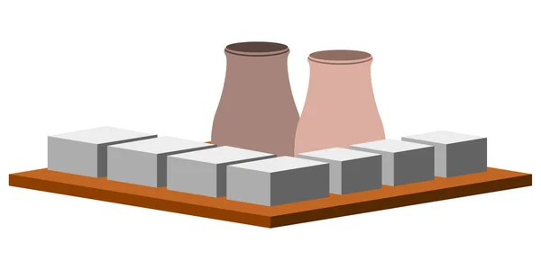 Isoliertes Kernkraftwerk — Stockvektor