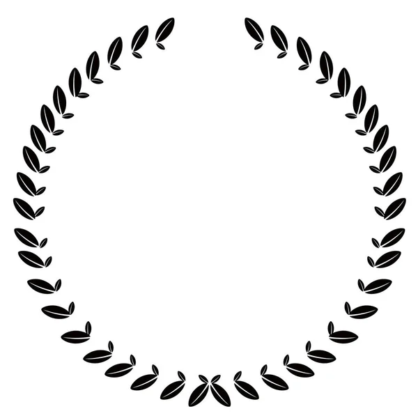 Icône de couronne de laurier isolé — Image vectorielle