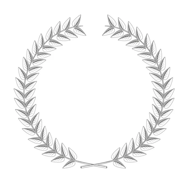 Изолированная икона лаврового венка — стоковый вектор