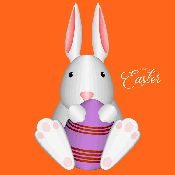 Bannière de Pâques heureuse isolée — Image vectorielle