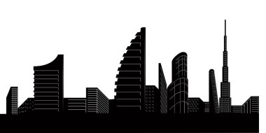 Dubai Cityscape silüeti