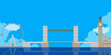 Renkli Londra şehir manzarası