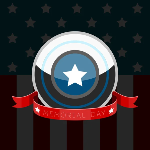 Isolated memorial day poster — Stock Vector