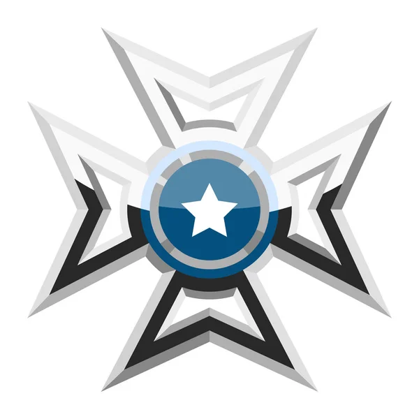 Médaille militaire isolée — Image vectorielle