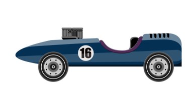 Klasik yarış arabasının yan görünümü