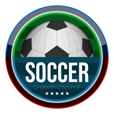 İzole futbol amblemi