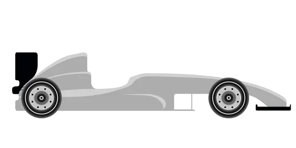 Vista lateral de um carro de corrida de fórmula 1 — Vetor de Stock