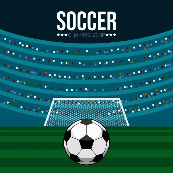 Poster di calcio isolato — Vettoriale Stock