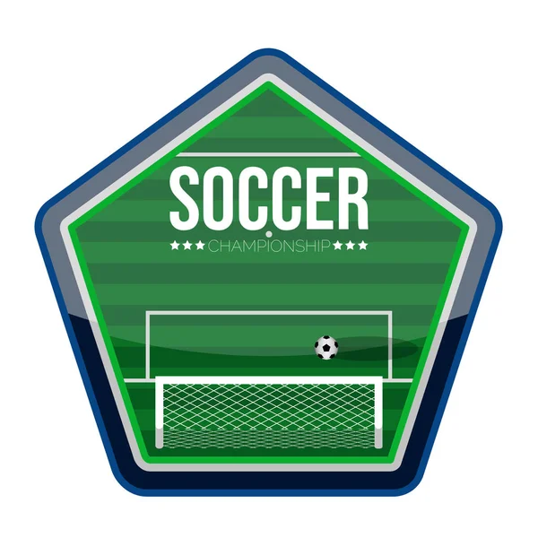 Izolované fotbalový znak — Stockový vektor