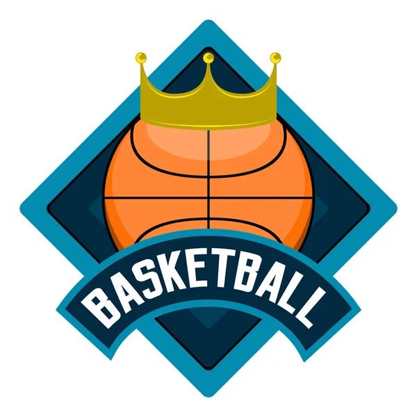 Elkülönített kosárlabda-embléma szöveggel — Stock Vector