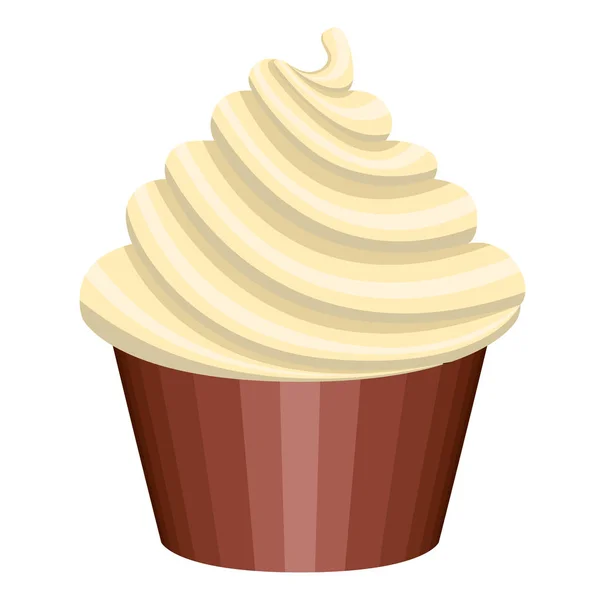 Sweet cupcake with cream — Stock Vector