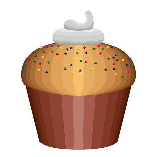 Muffin met chips en room — Stockvector